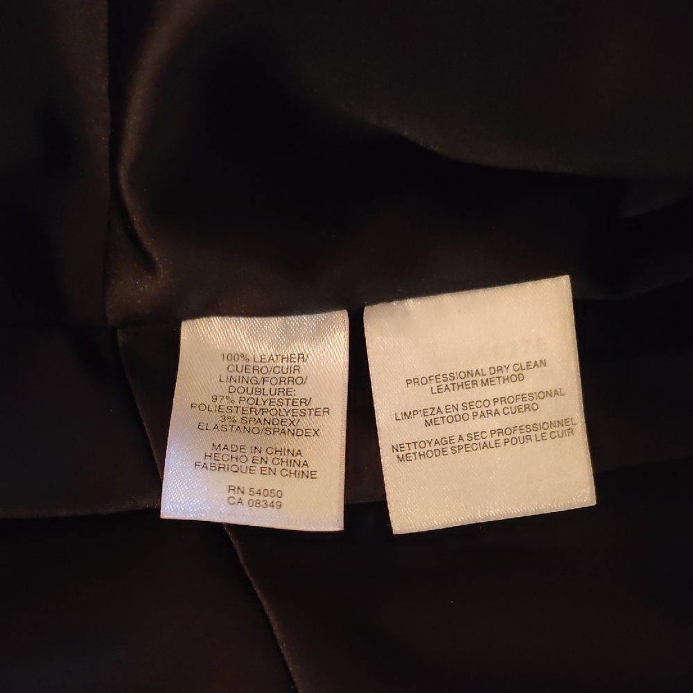 Anne Klein Black Studded Leather Jacket - Picture 4 of 8
